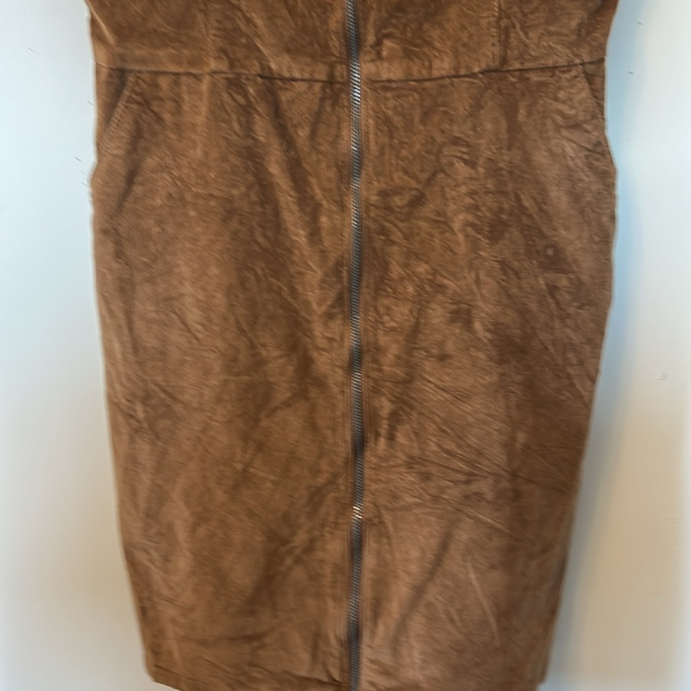 Hollister brown zip front corduroy mini jumper with front pockets size small - Picture 3 of 5
